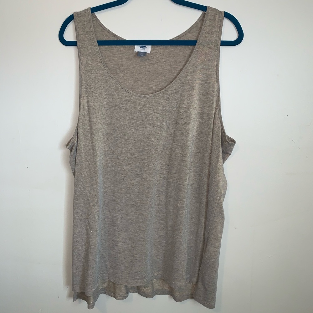 Old Navy Gold Shiny Tank Top Plus Size XXL